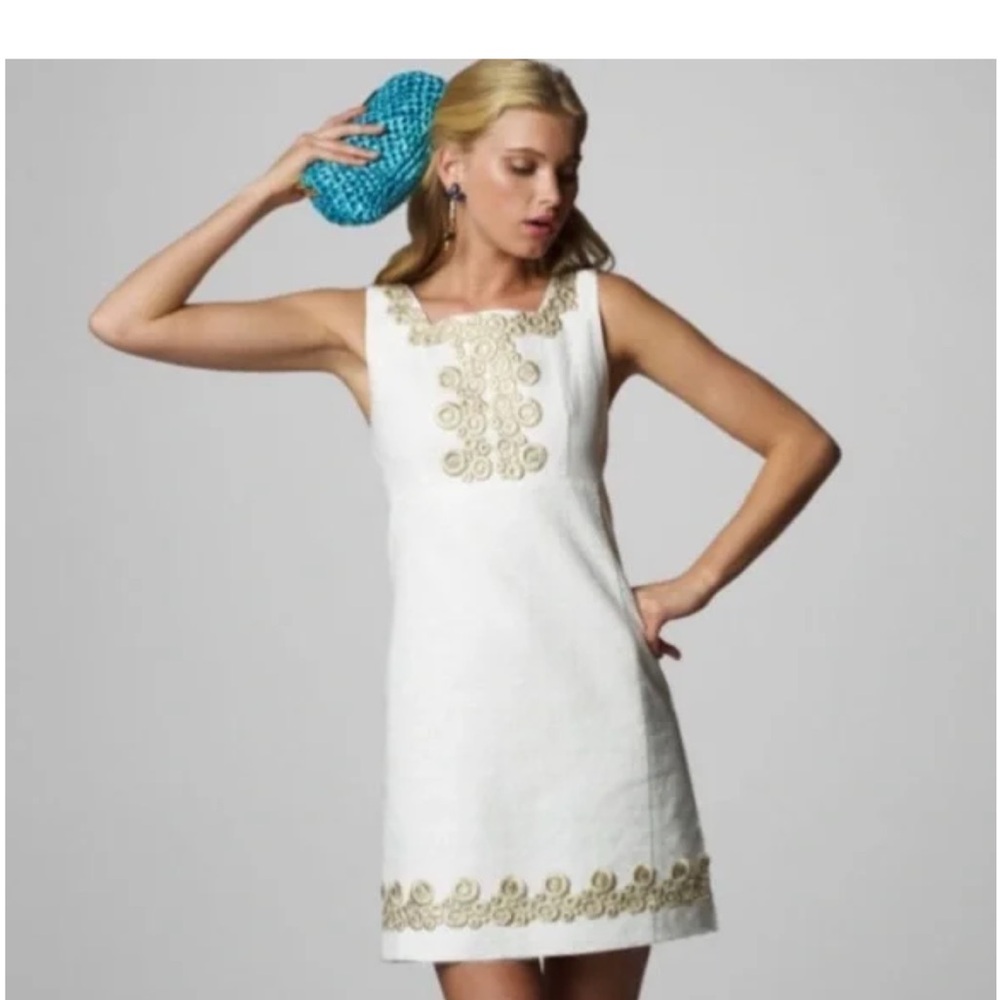 Lilly Pulitzer Resort Collection Adelson Shift Jacquard Dress Sz 4
